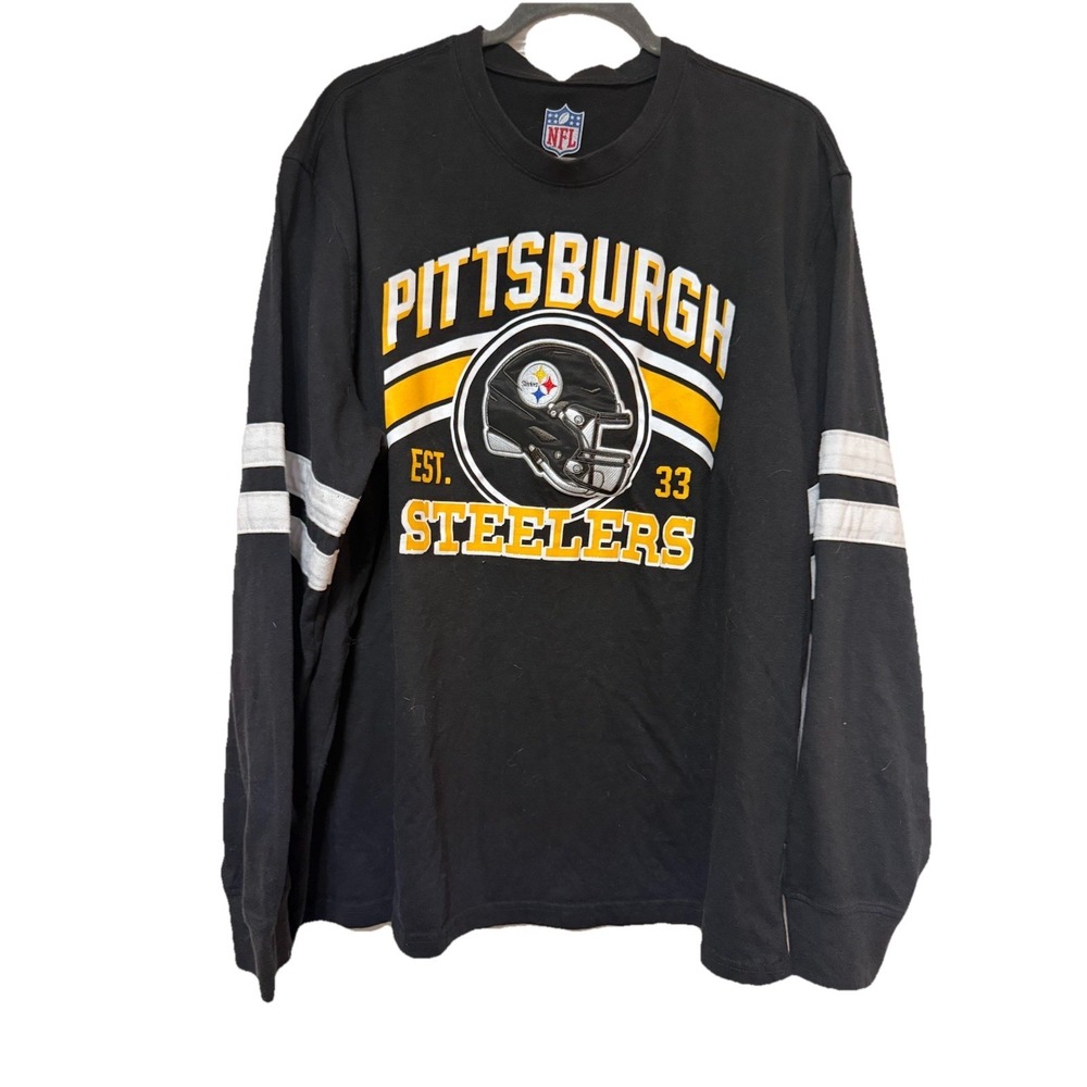 NFL Licensed Pittsburgh Steelers Long Sleeve T-Shirt Size 2XL Cotton EUC